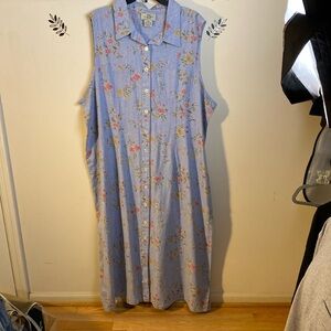 Vintage Original TY wear Blue floral print Summer dress 24W
